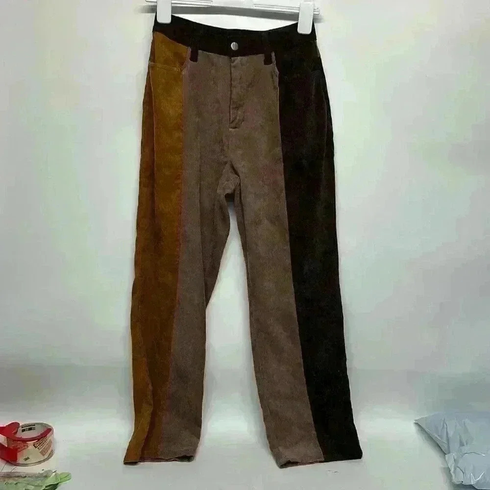 Blue blush size small brown patch for corduroy pants